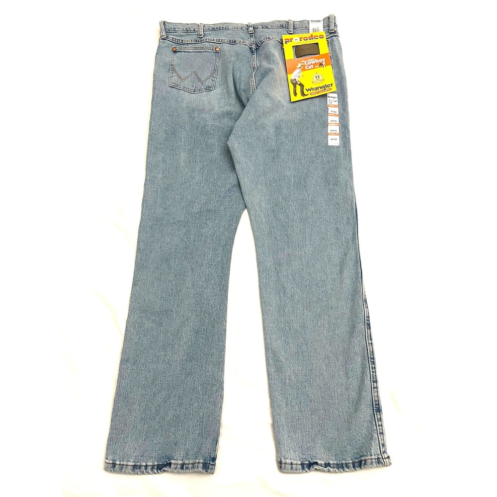NEW Wrangler Pro Rodeo Cowboy Cut Jeans Mens 40x32 Light Wash 13MWZ Original Fit